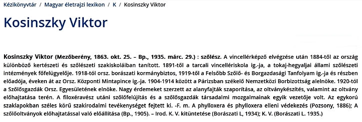 kosinszky viktor eletrajza